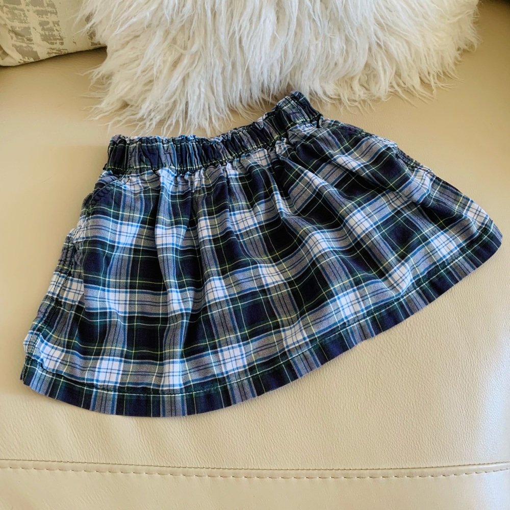 Bundle👧🏻 Ralph Lauren Girl 6 Plaid Skirt w Pockets and matching headband set